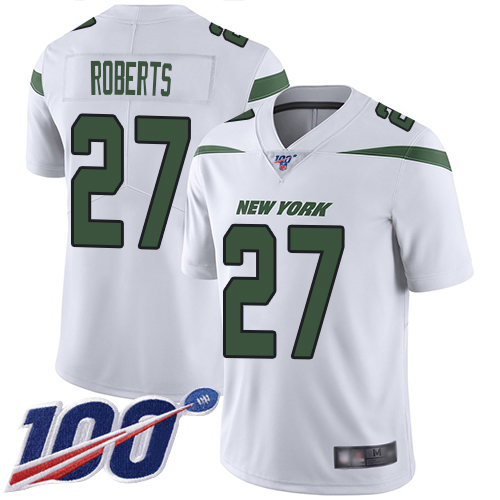 New York Jets Limited White Youth Darryl Roberts Road Jersey NFL Football 27 100th Season Vapor Untouchable